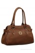 Fostelo PU Shoulder Bag-Brown